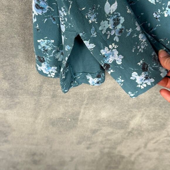 J Jill Wearever Collection Top Womens 3X Green Floral Sleeveless Tank Stretch - Picture 4 of 13